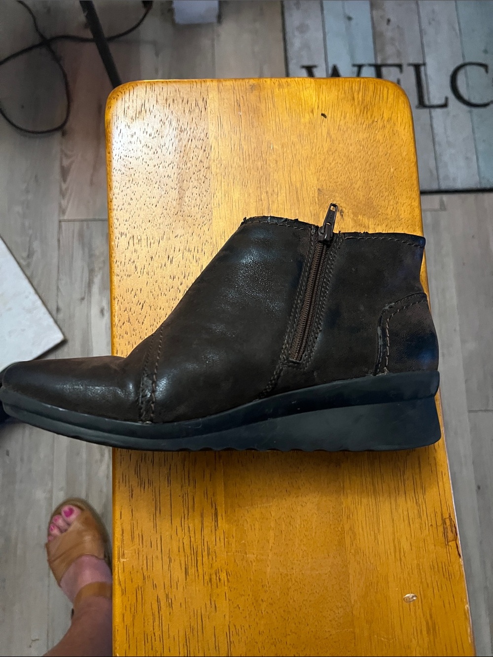 women calf leather ankle boots